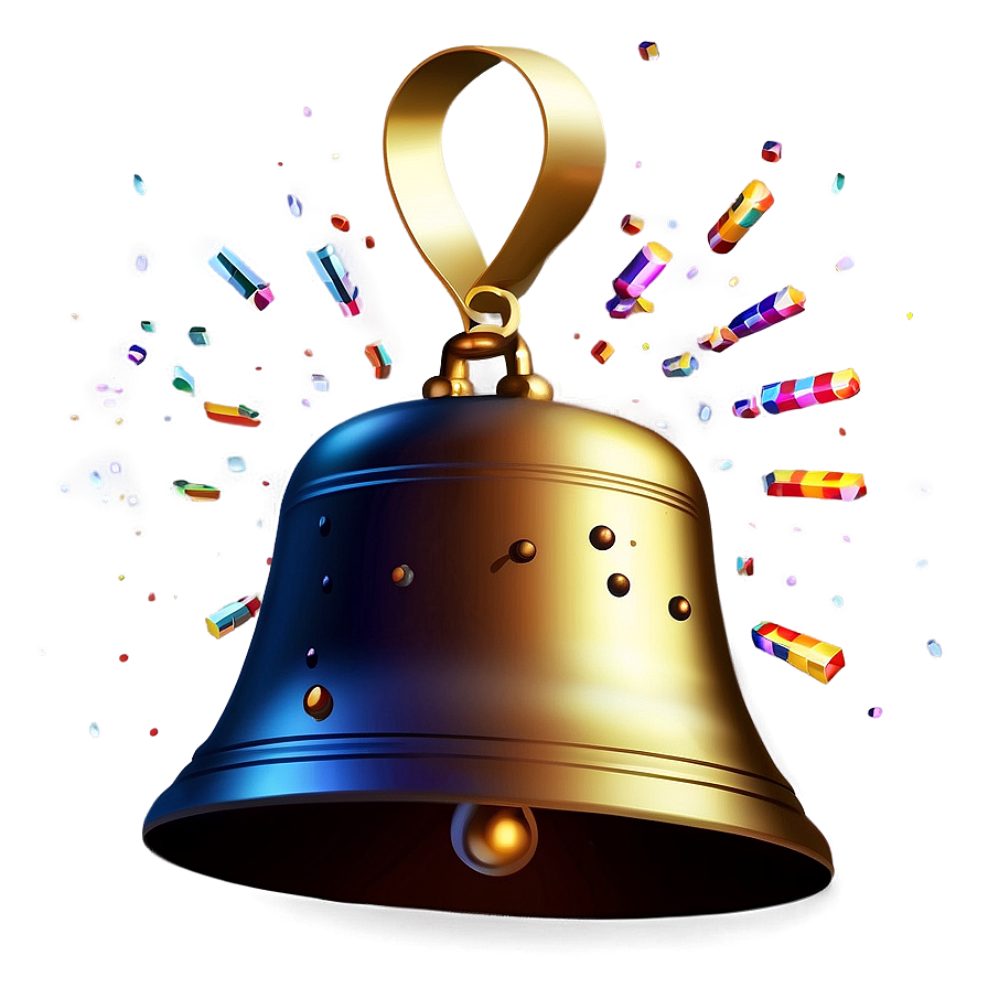 New Year's Bell Celebration Png Alh