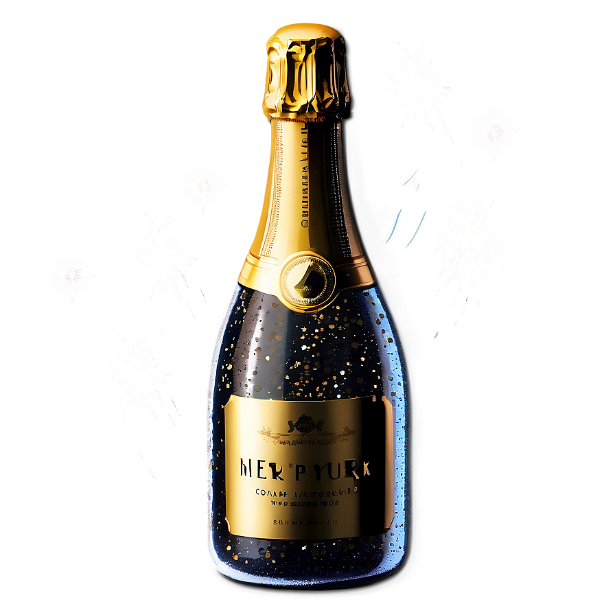 New Year's Eve Champagne Bottle Png 05212024