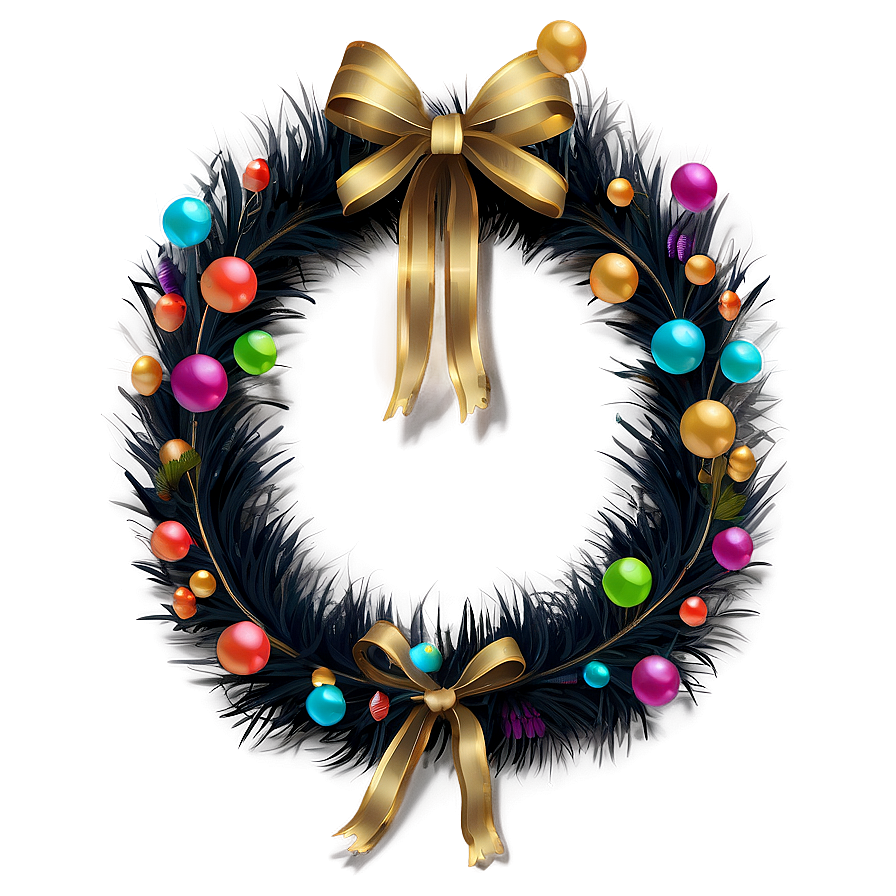 New Year's Eve Wreath Png Mui