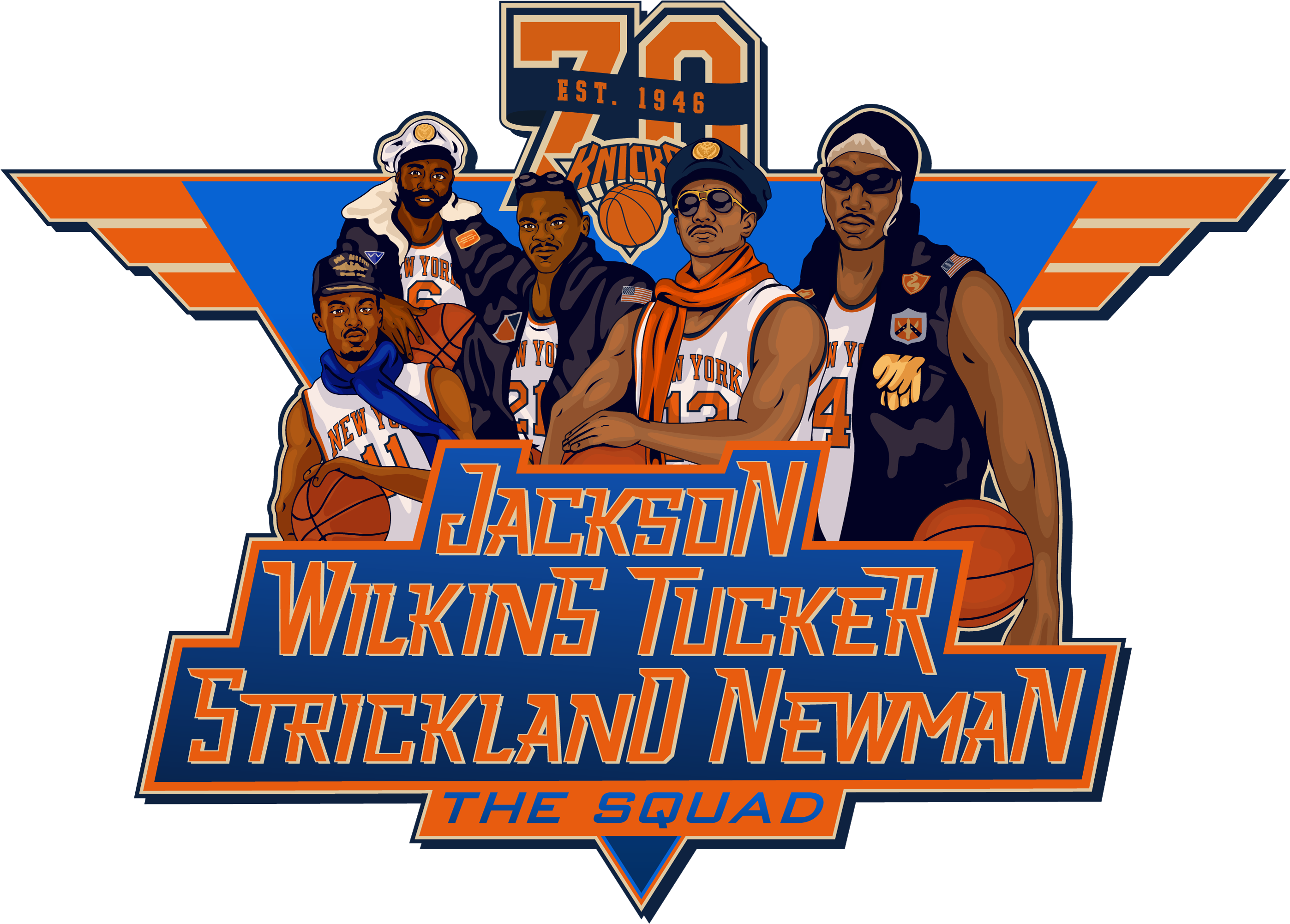 New York Knicks Legends Illustration