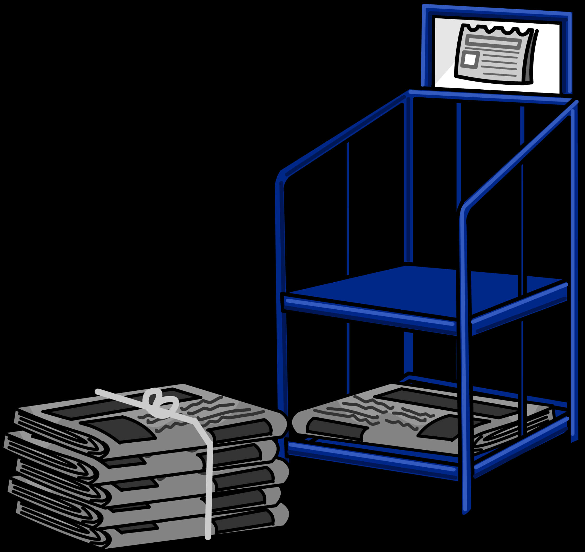 Newspaper Stackand Rack