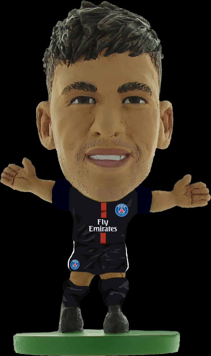 Neymar Cartoon Figurine P S G Uniform