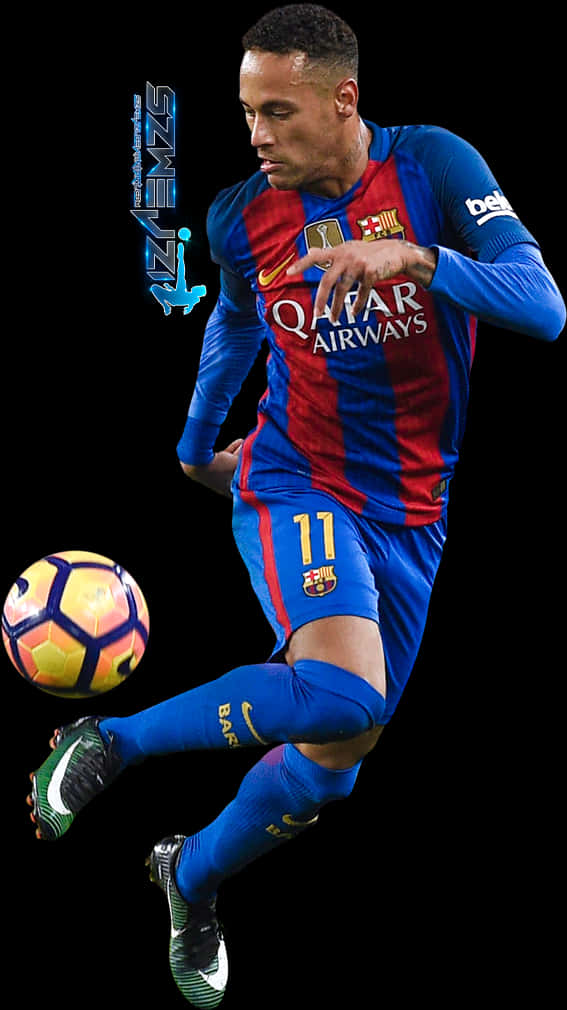 Neymar F C Barcelona Action Shot