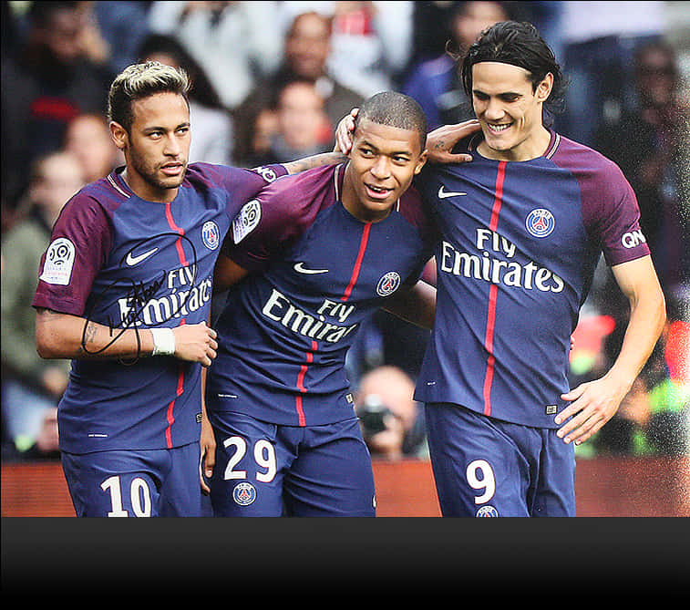 Neymar Mbappe Cavani P S G Celebration