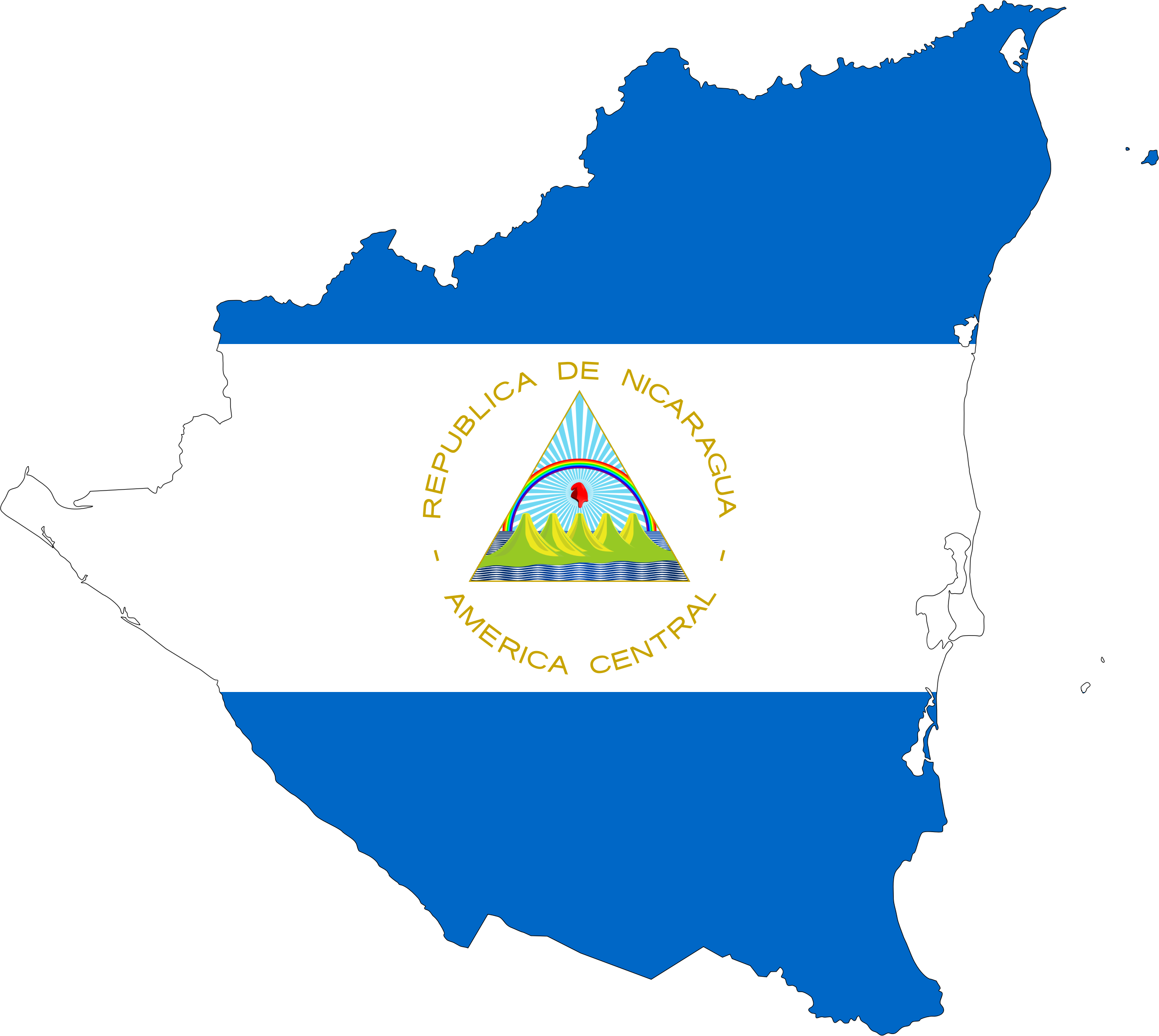 Nicaragua Mapwith Coatof Arms