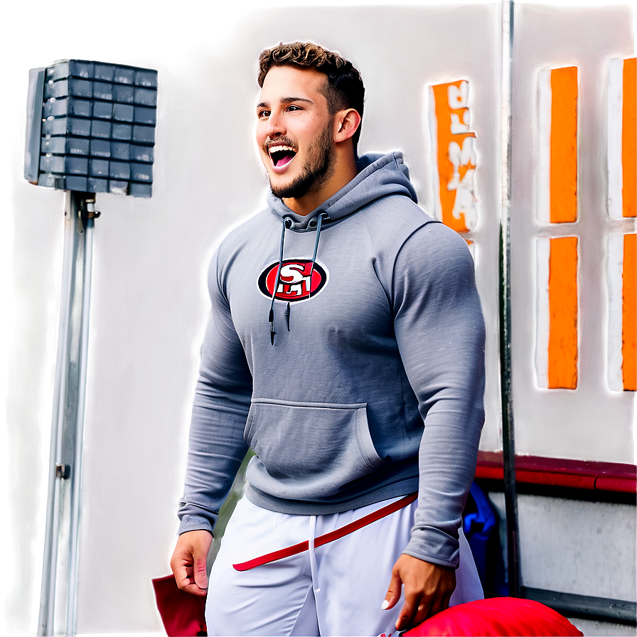 Nick Bosa Candid Laugh Png Oiw24