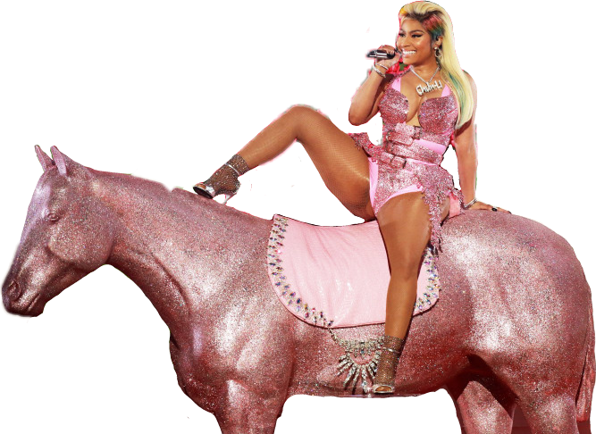 Nicki Minaj Pink Glitter Horse Performance