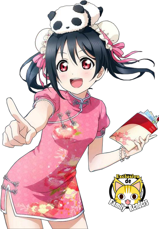 Nico Yazawa Panda Headband Traditional Dress