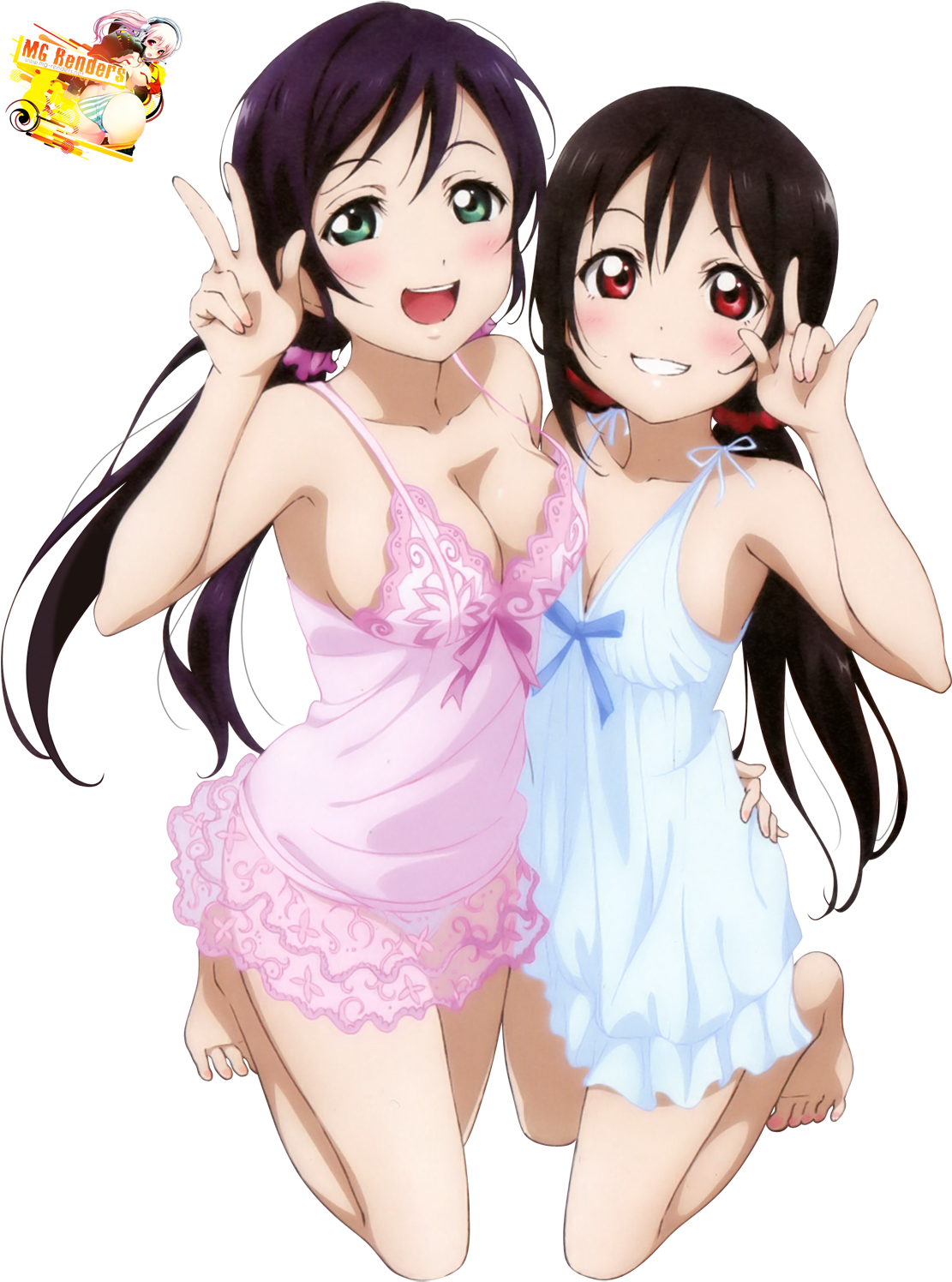 Nicoand Nozomi Anime Summer Outfits