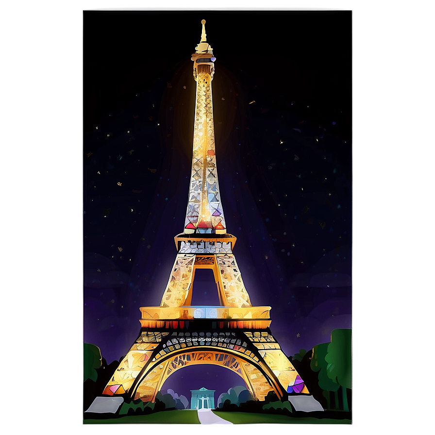 Night Lights Torre Eiffel Png Lxl70