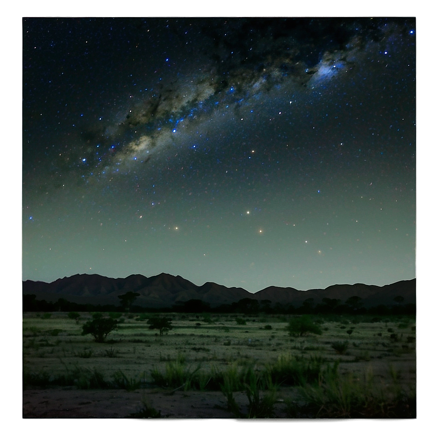 Night Sky Over Land Png Aay52