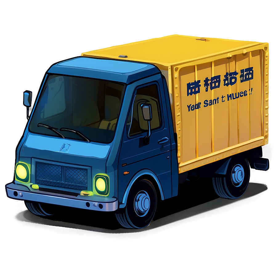 Night Time Mail Delivery Truck Png 17