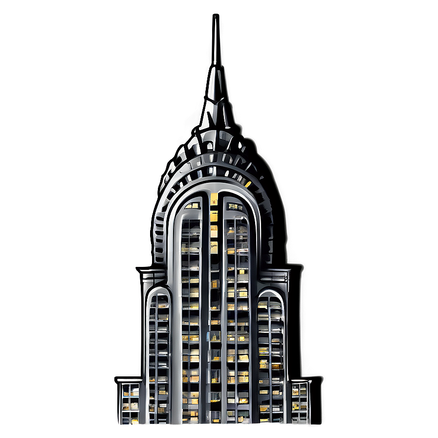 Night View Chrysler Building Png 06252024