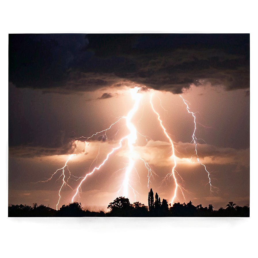 Nighttime Lightning View Png 29