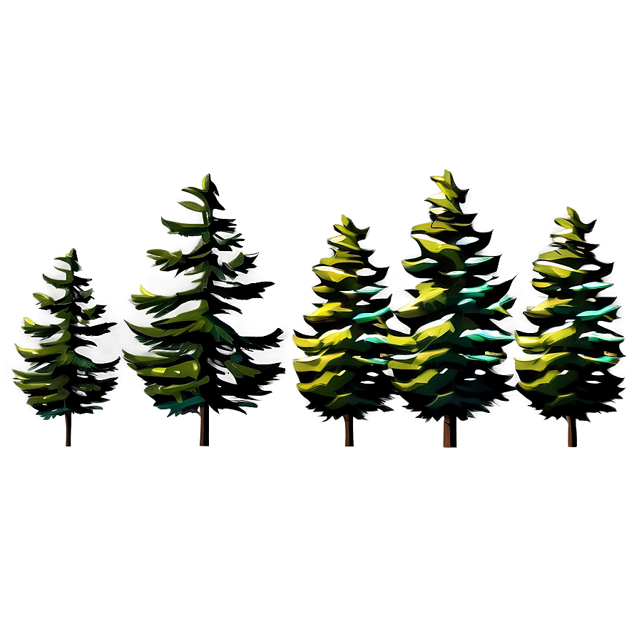 Nighttime Spruce Tree Scene Png Kkl70