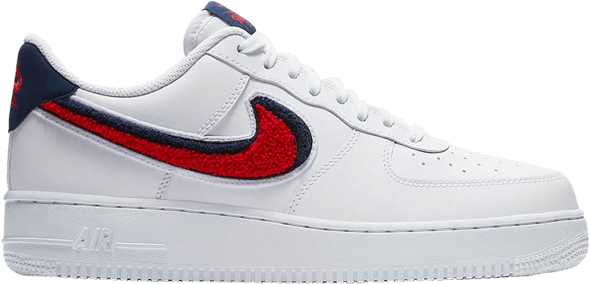 Nike Air Force1 Red Blue Swoosh