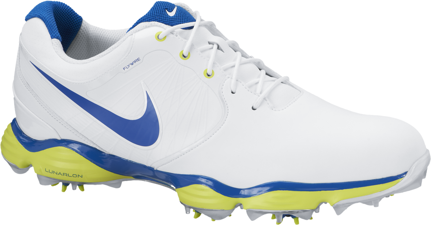 Nike Lunarlon Golf Shoes White Blue