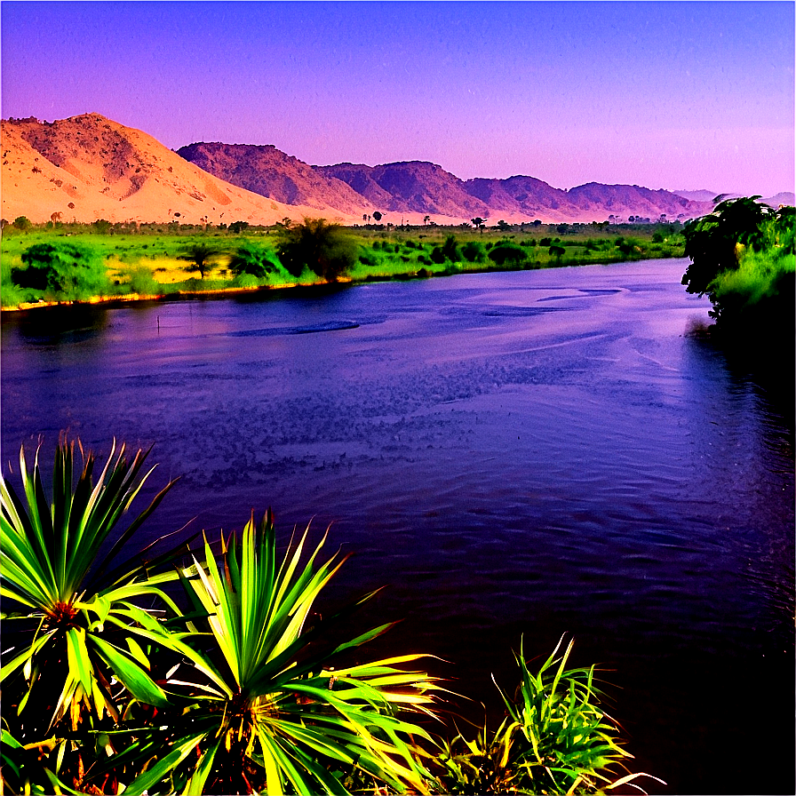 Nile River Landscape Png Avu50