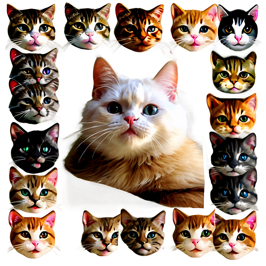 Nimble Kawaii Cat Portrait Png Iaa31