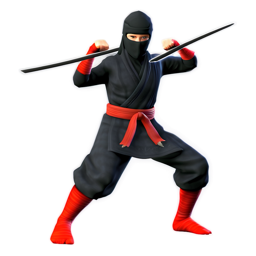 Ninja Battle Stance Png 5