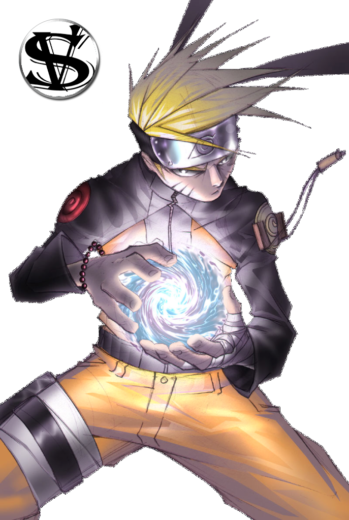 Ninja Character Performing Rasengan