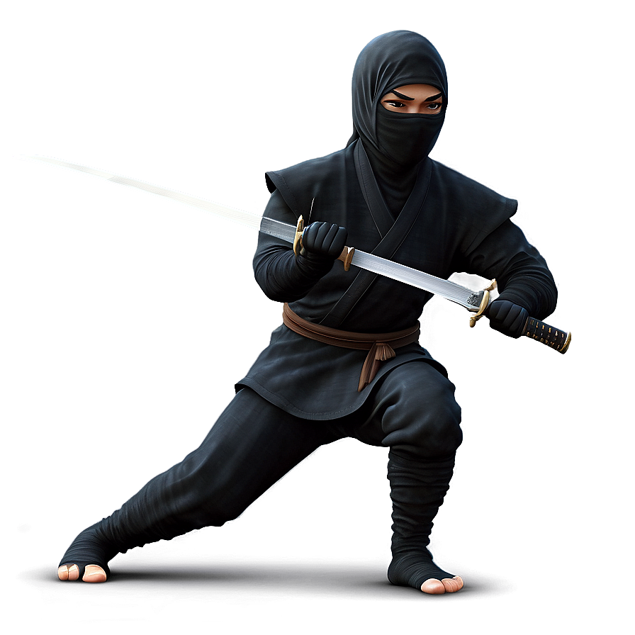 Ninja With Katana Png 06112024