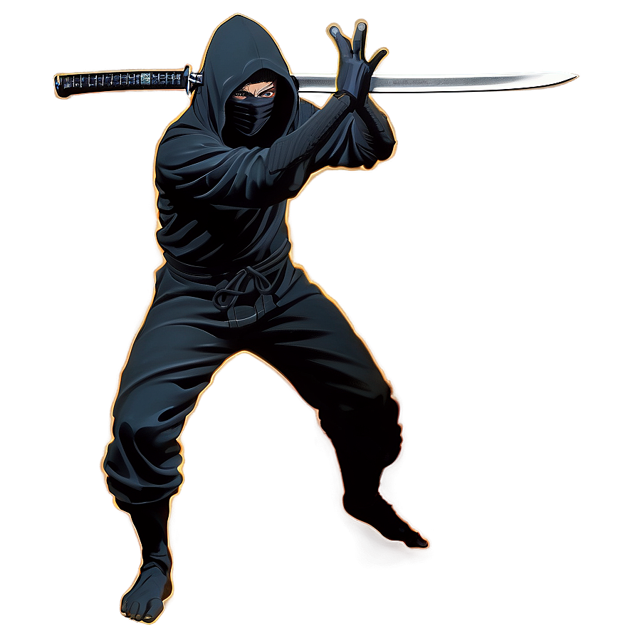 Ninja With Sword Png 06112024