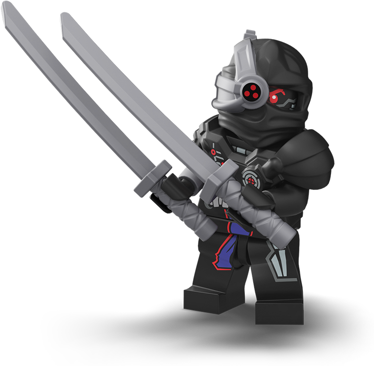 Ninjago_ Gray_ Ninja_ Minifigure_with_ Sword