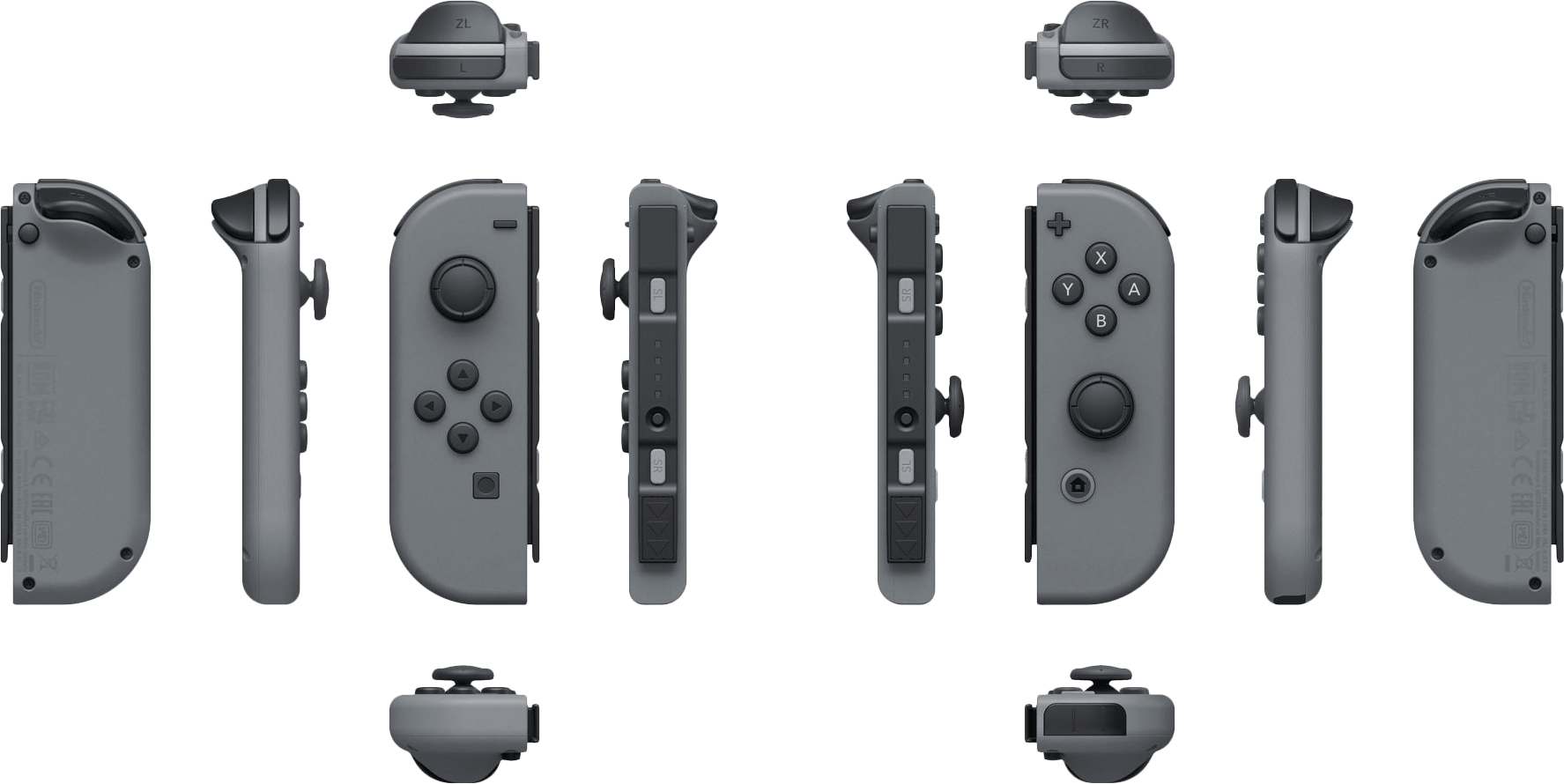 Nintendo Switch Joy Con Controllers Exploded View