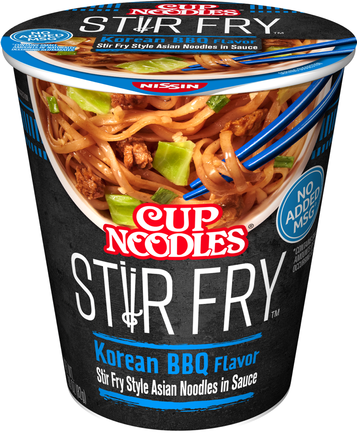 Nissin Cup Noodles Stir Fry Korean B B Q Flavor