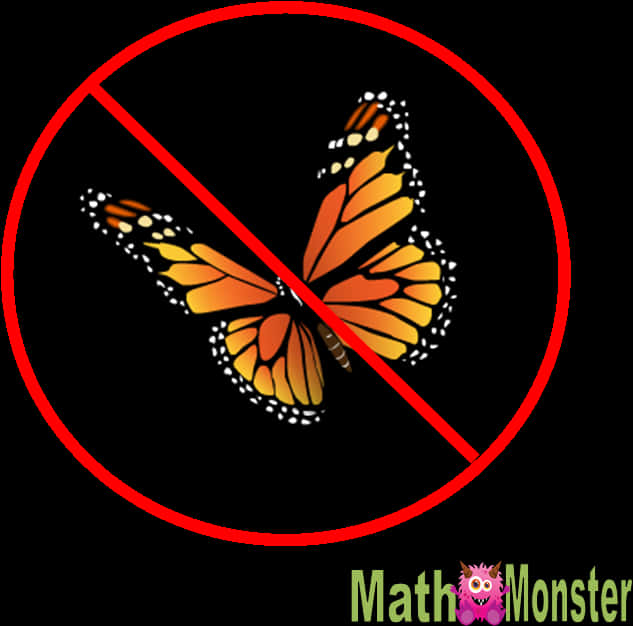 No Butterflies Sign Monarch Graphic