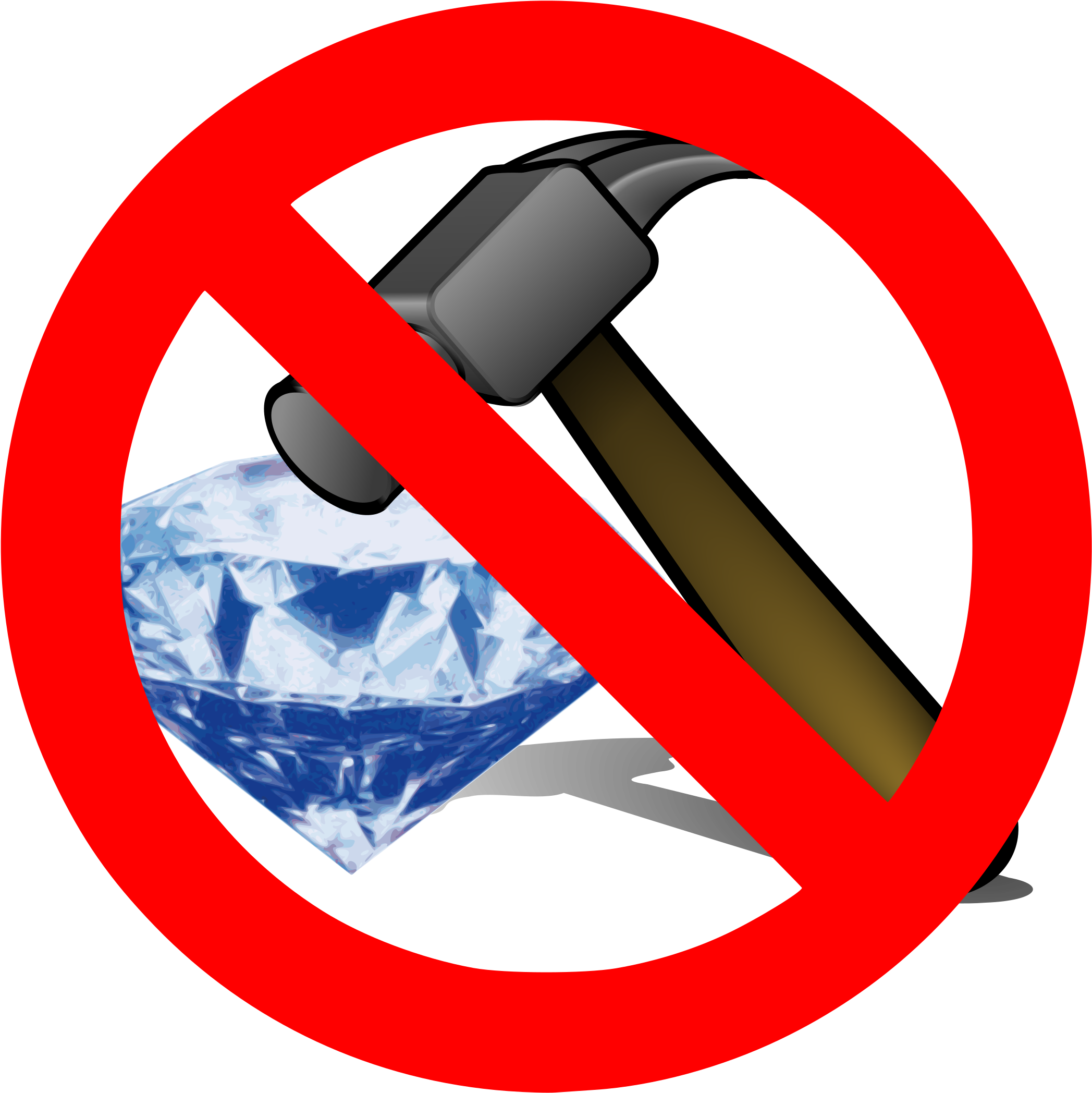 No Diamond Breaking Sign