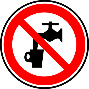 No Drinking Water Sign