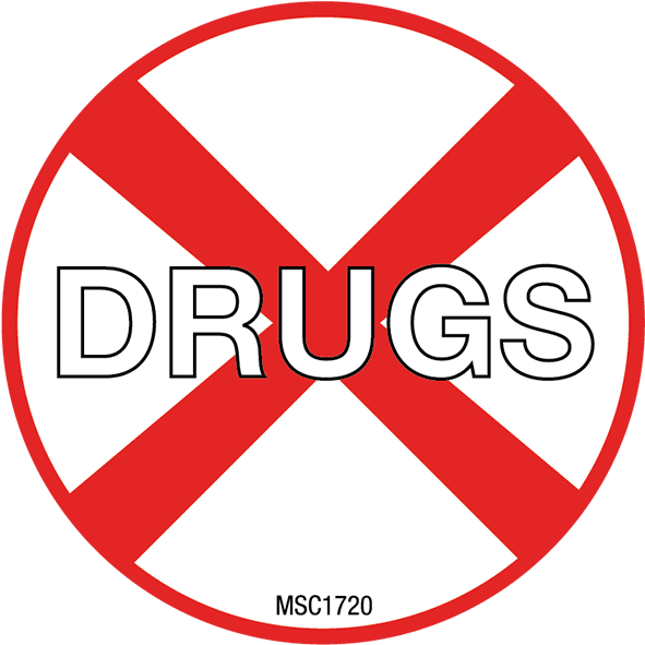 No Drugs Sign Graphic