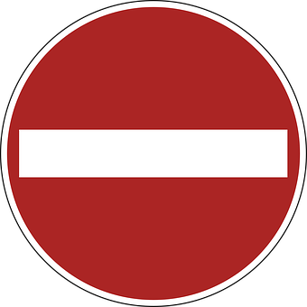 No Entry Sign_ Red And White