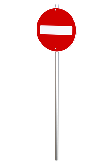 No Entry Signon Black Background