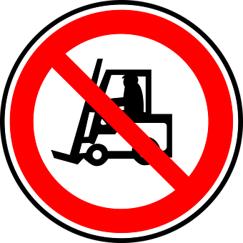 No Forklift Zone Sign