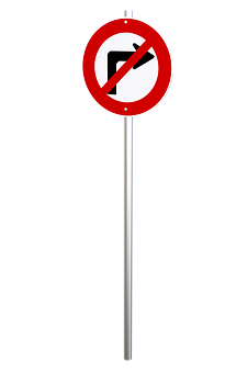 No Left Turn Sign