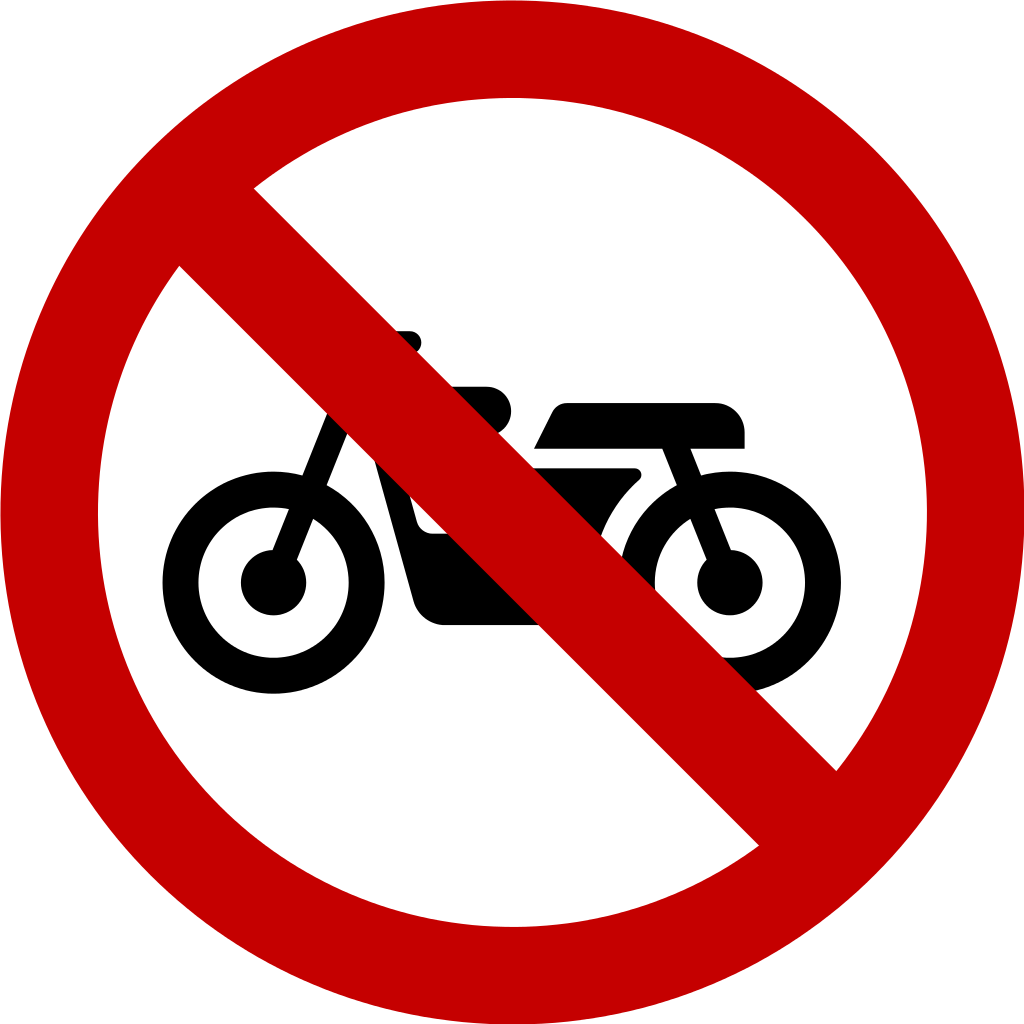 No Motorcycles Allowed Sign