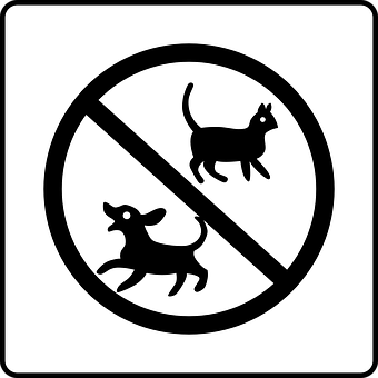 No Pets Allowed Sign