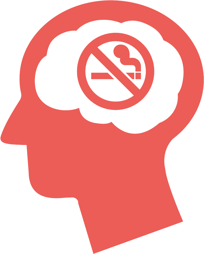 No Smoking Sign Brain Concept