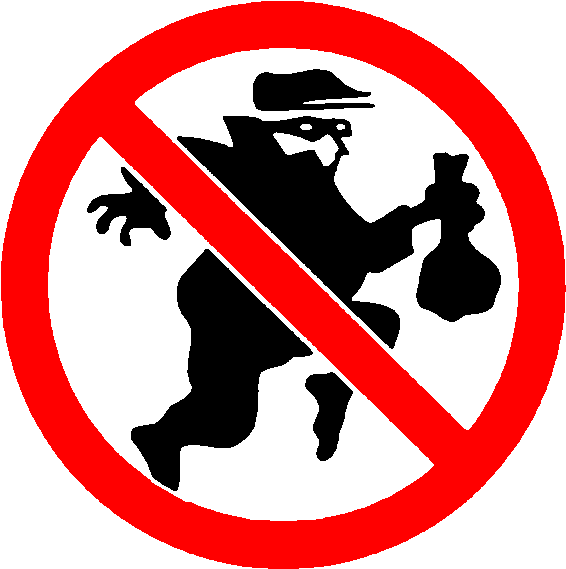 No Thief Sign Graphic