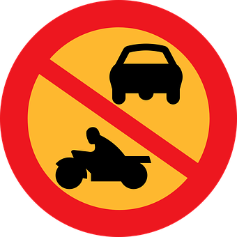 No Vehicle Entry Sign