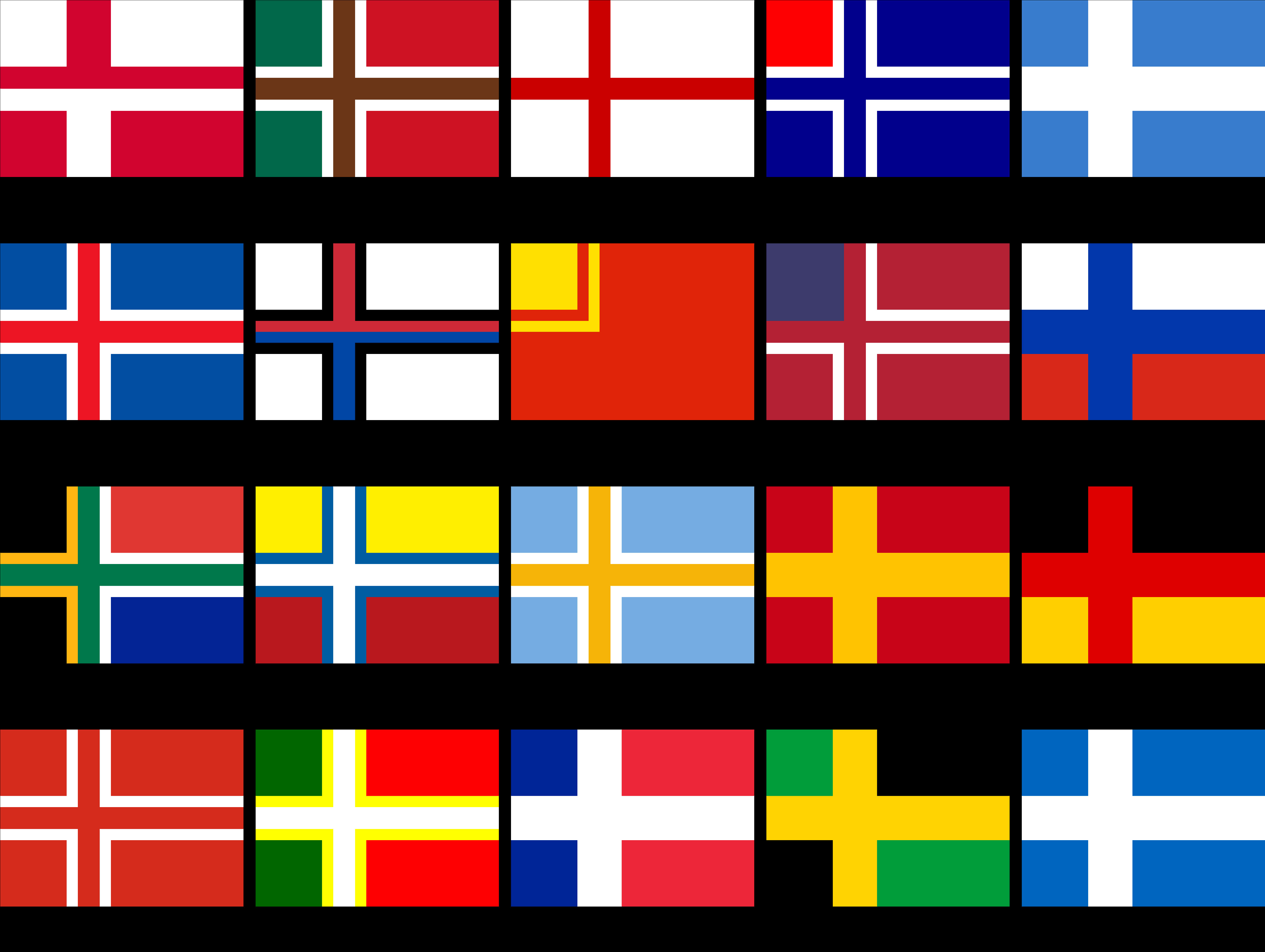 Nordic_ Cross_ Flags_ Collage