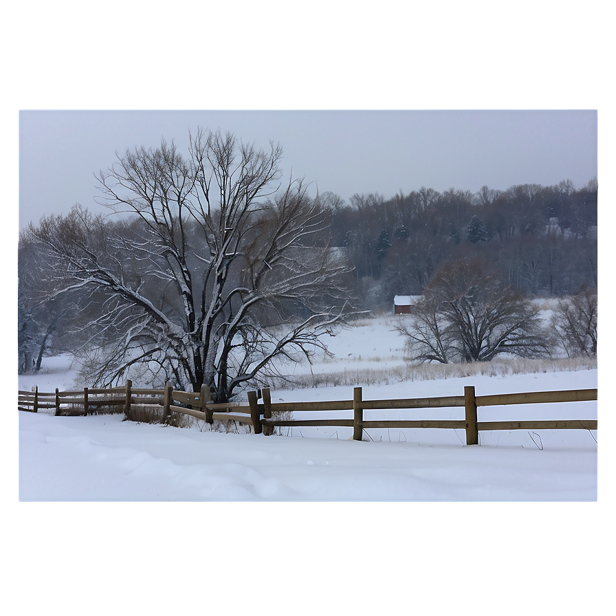 North Dakota Snowfall Scene Png 06252024