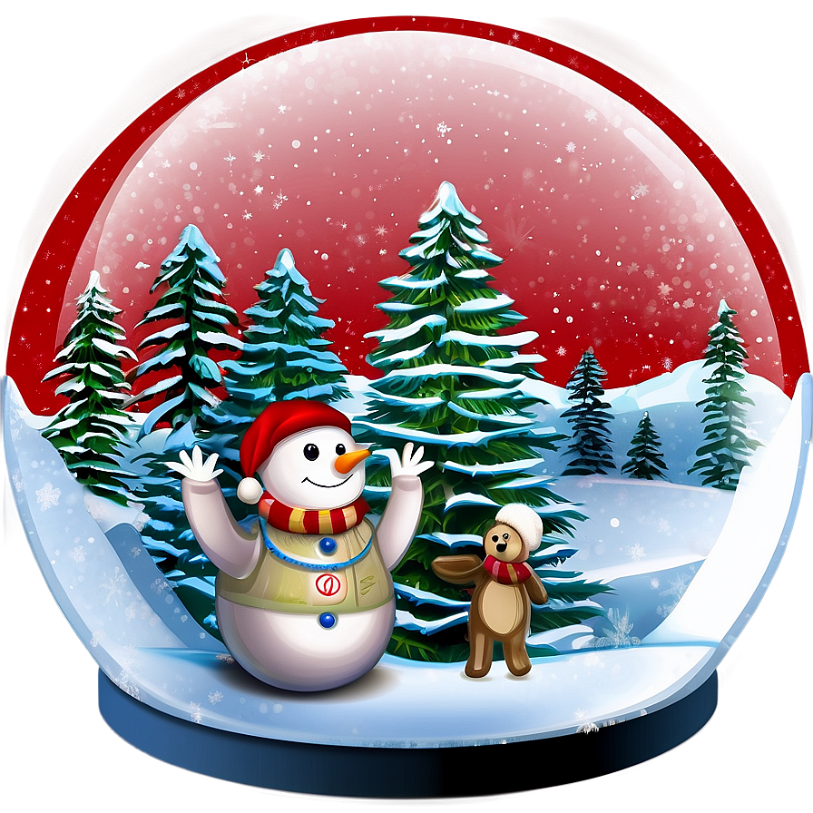 North Pole Snow Globe Scene Png 06122024