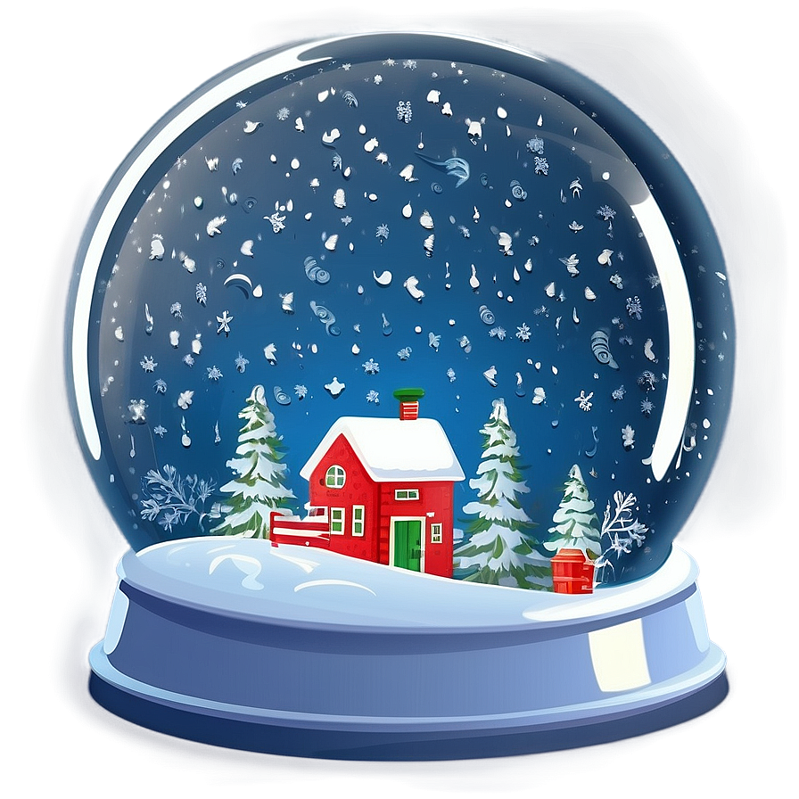 North Pole Snow Globe Scene Png Ctp