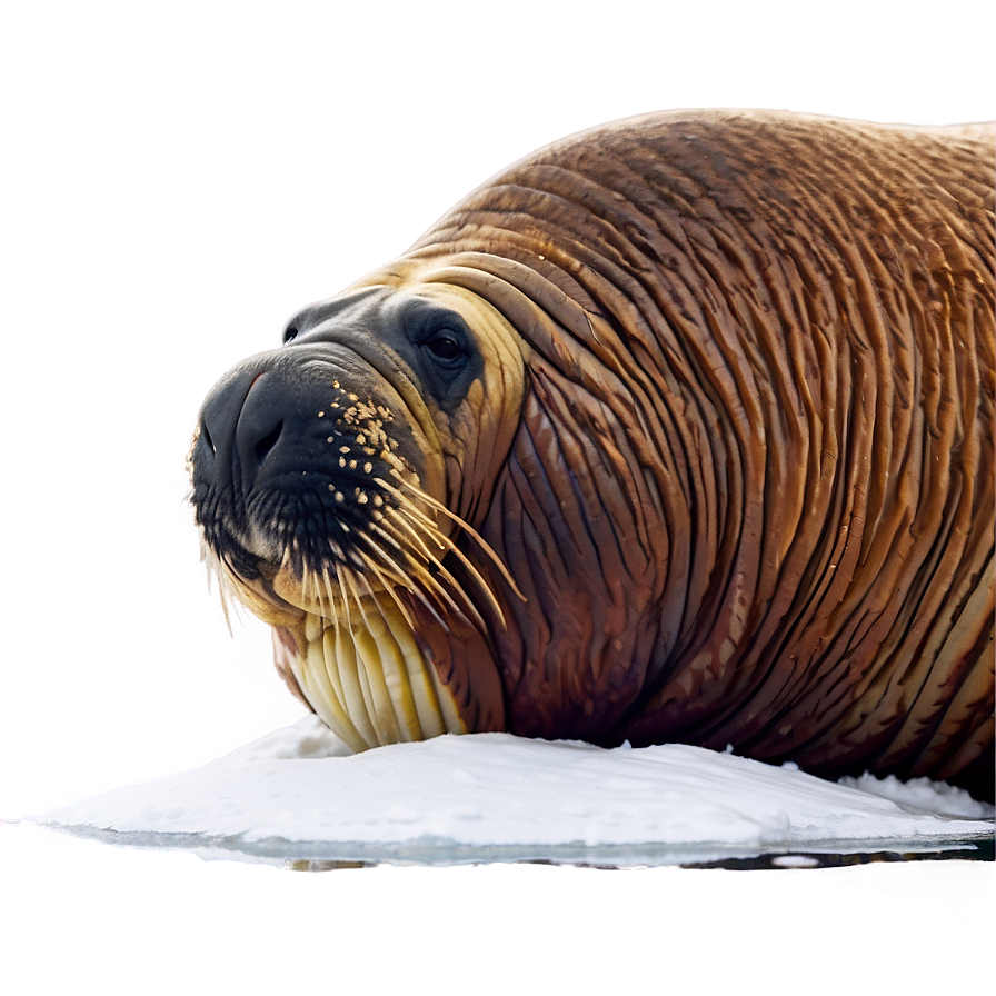 Northern Walrus In Snow Png 06242024