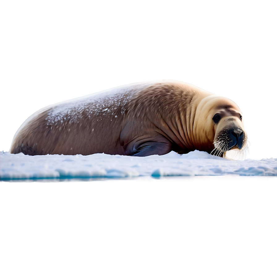 Northern Walrus In Snow Png Vav