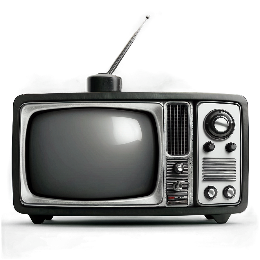 Nostalgic Black & White Tv Png 05252024